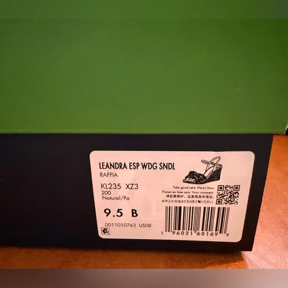 Kate Spade Women LEATHER Bow Strap Espadrille Wedge Platform Sandal 9.5 B GOLD - Picture 9 of 9